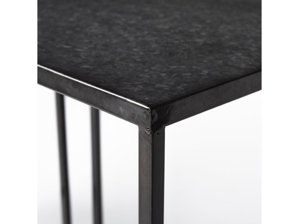 (Set of 2) 17.7L x 12.6W x 24.4H Galvanized Metal Nesting Accent Tables - image 8