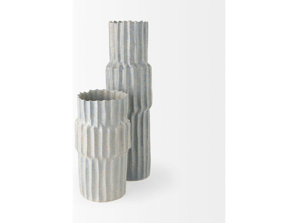 23.0H Gray Ceramic Vase - image 2