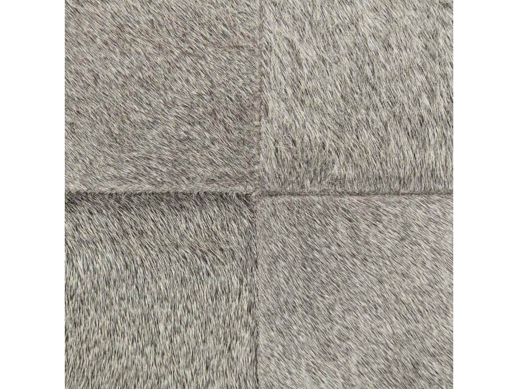 I 20" Grey-Toned Hair-On-Hide Ottoman - image 10