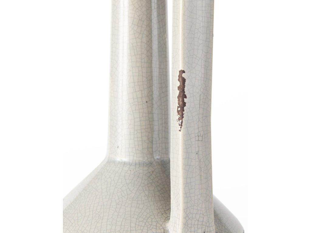 16.7H Large Two Tone Gray Ceramic Jug Vase - image 7