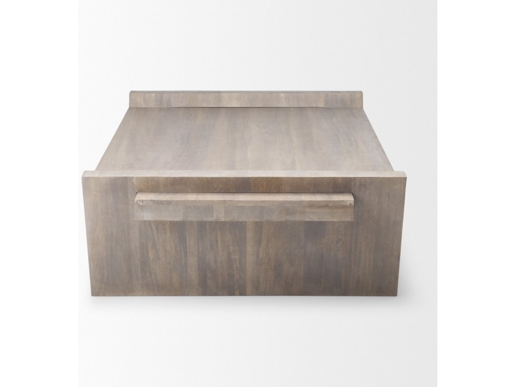 59X36 Brown Solid Wood Top & Base Coffee Table - image 4