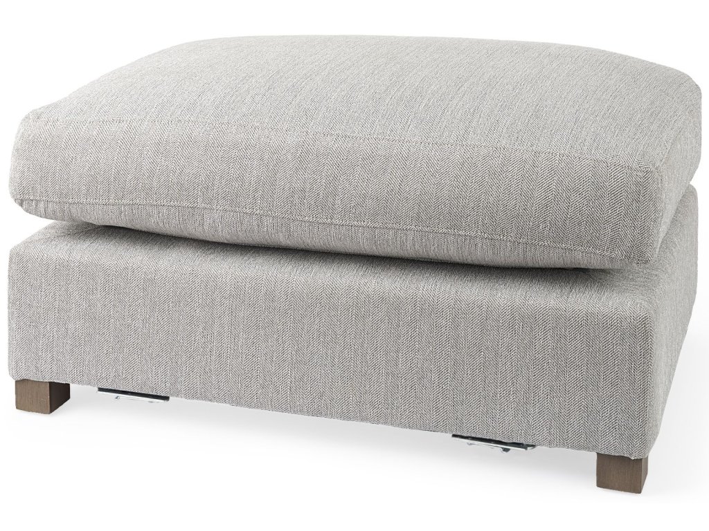 38.6L x 26.0W x 17.7H Light Gray 2/3 Ottoman Sectional Piece - main image