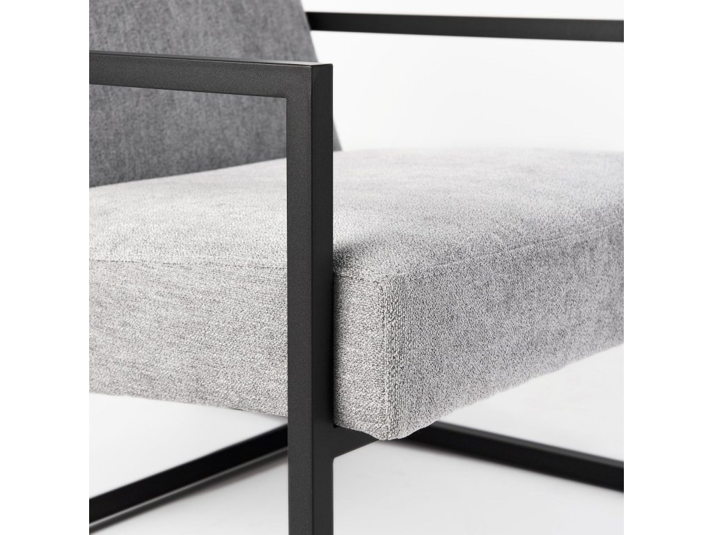 Gray Fabric Seat w/Black Metal Frame Accent Chair - image 7