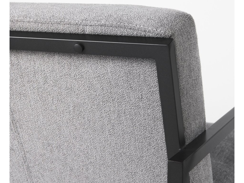 Gray Fabric Seat w/Black Metal Frame Accent Chair - image 9