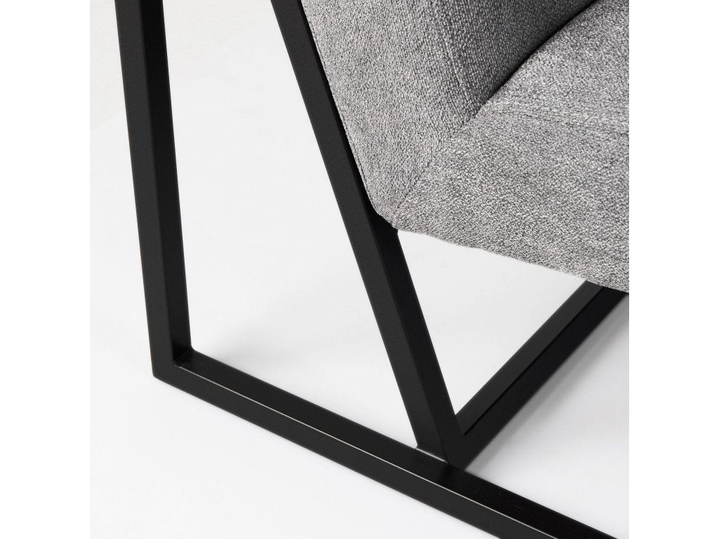 Gray Fabric Seat w/Black Metal Frame Accent Chair - image 10