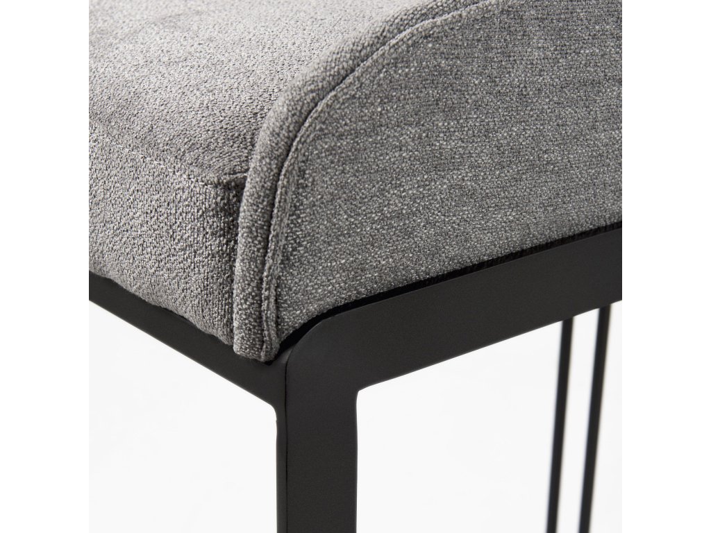 20.5 x 19.7 x 28.7 Gray Fabric Seat w/ Gray Metal Base Counter Stool - image 7
