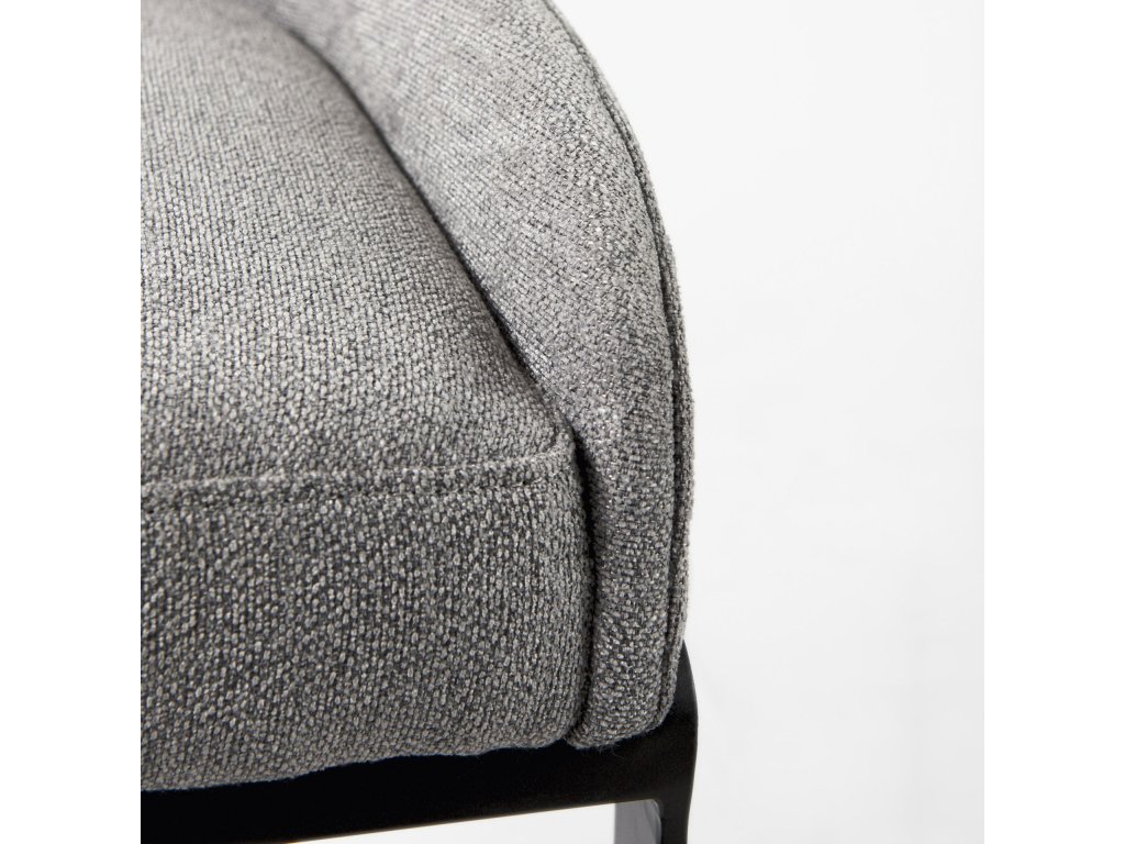 20.5 x 19.7 x 28.7 Gray Fabric Seat w/ Gray Metal Base Counter Stool - image 8