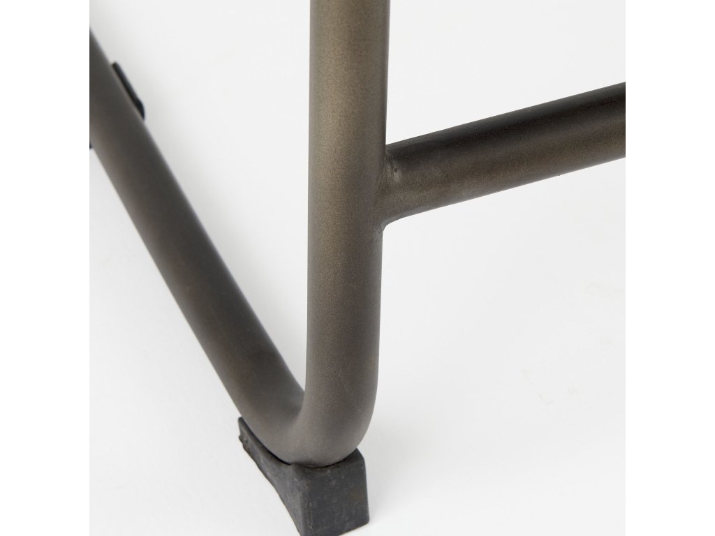 21L x 25W x 38H Black Leather w/ Iron Frame Counter Stool - image 9