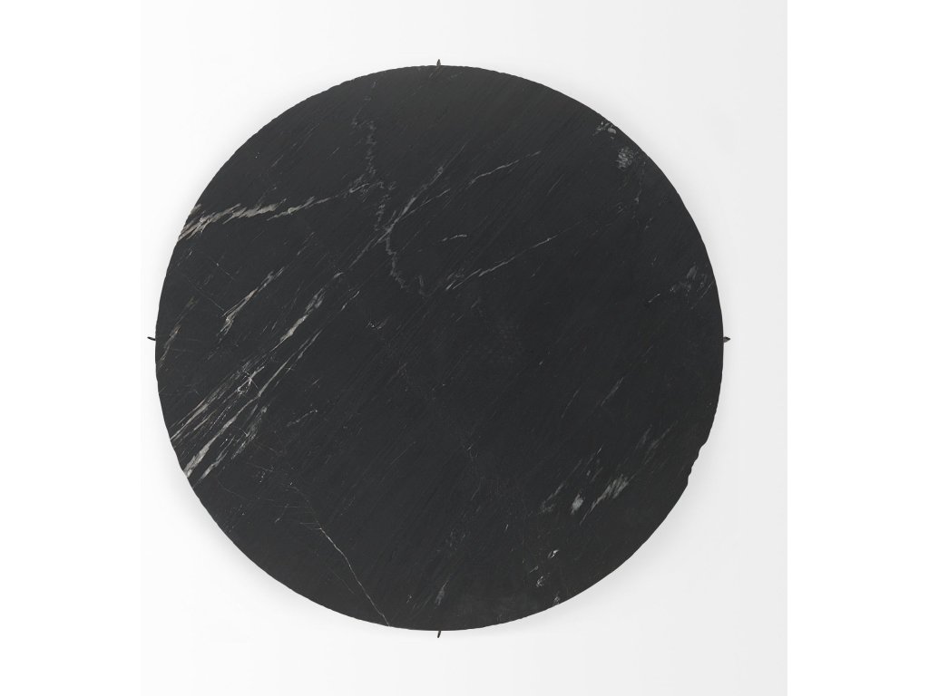 III Black Marble Top Iron Coffee Table - image 6