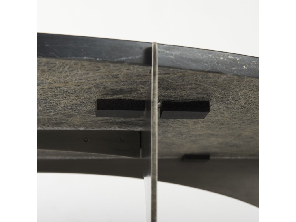 III Black Marble Top Iron Coffee Table - image 9