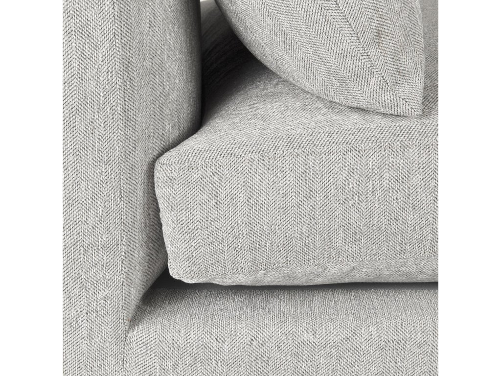 38.2L x 38.6W x 28.3H Light Gray Armless Sectional Piece - image 9