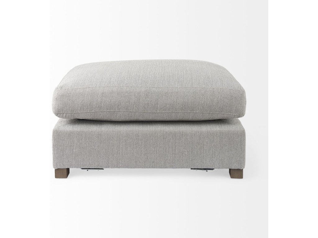 38.6L x 26.0W x 17.7H Light Gray 2/3 Ottoman Sectional Piece - image 2