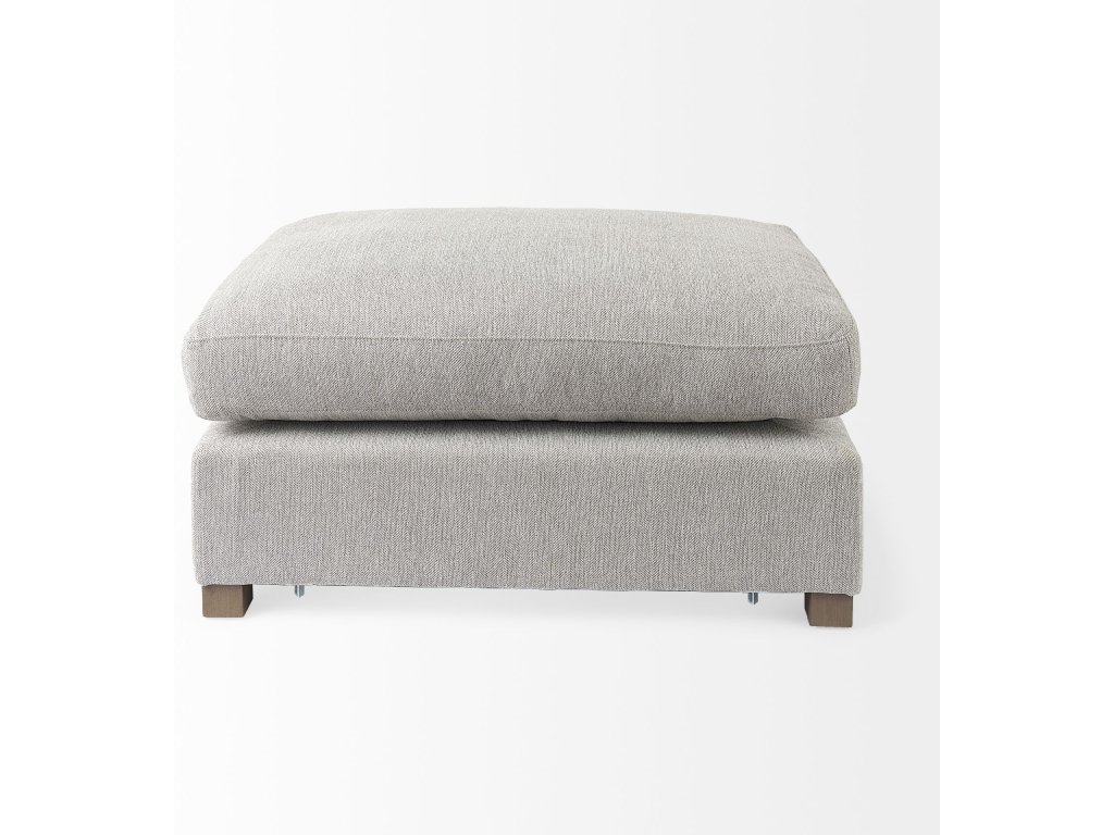 38.6L x 26.0W x 17.7H Light Gray 2/3 Ottoman Sectional Piece - image 4