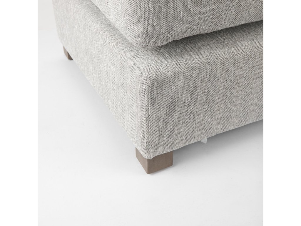 38.6L x 26.0W x 17.7H Light Gray 2/3 Ottoman Sectional Piece - image 8