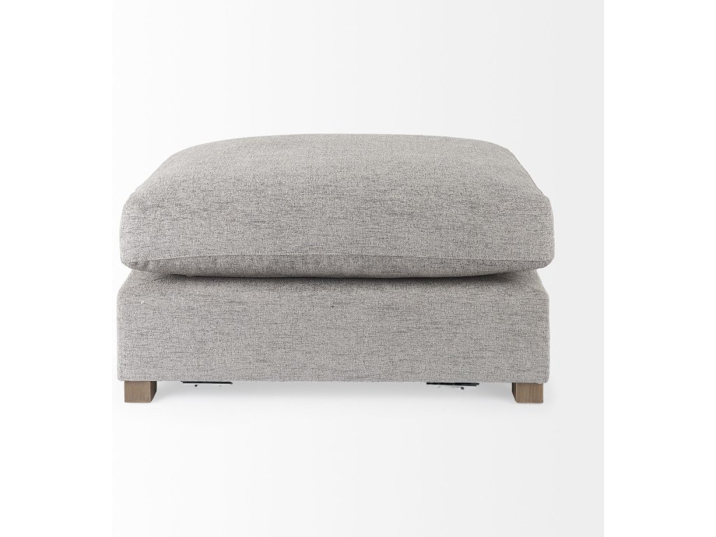 38.6L x 26.0W x 17.7H Medium Gray 2/3 Ottoman Sectional Piece - image 2