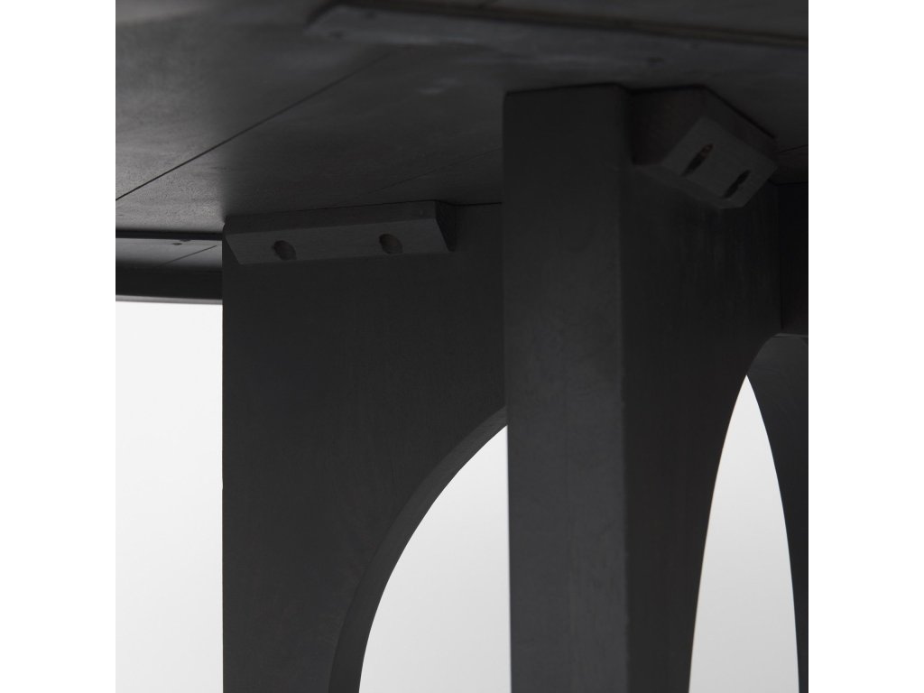 54.L x 54.0W x 30.0H Black Wood w/ Circular Top Dining Table - image 10
