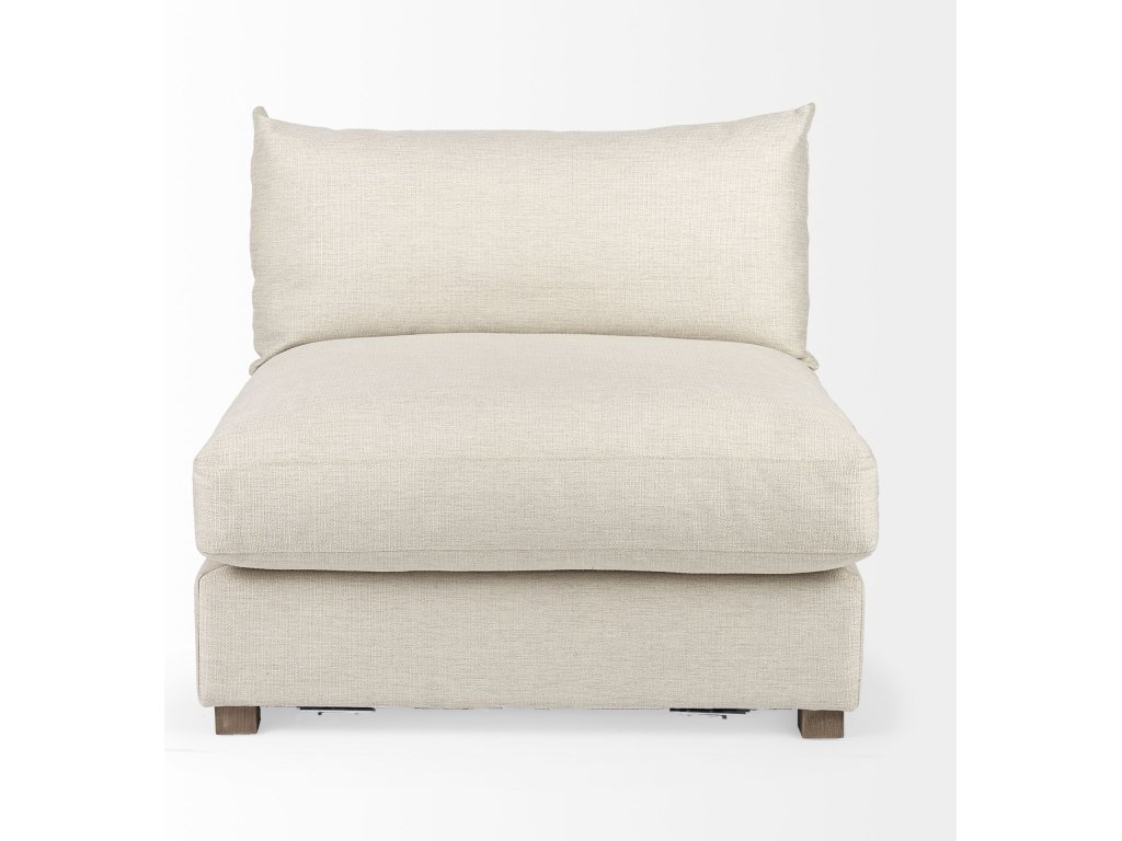 38.2L x 38.6W x 28.3H Beige Armless Sectional Piece - image 5