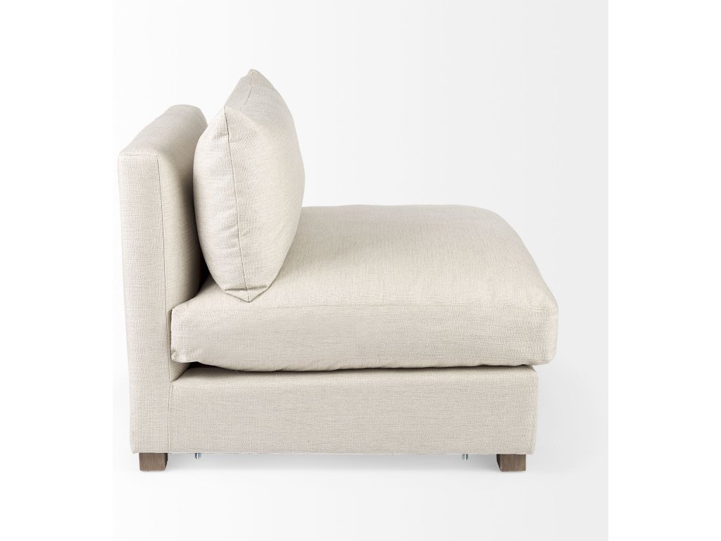38.2L x 38.6W x 28.3H Beige Armless Sectional Piece - image 8