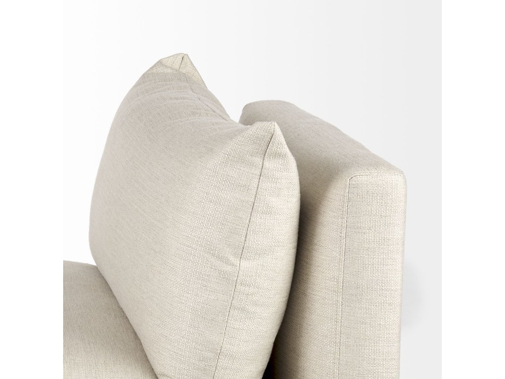 38.2L x 38.6W x 28.3H Beige Armless Sectional Piece - image 9