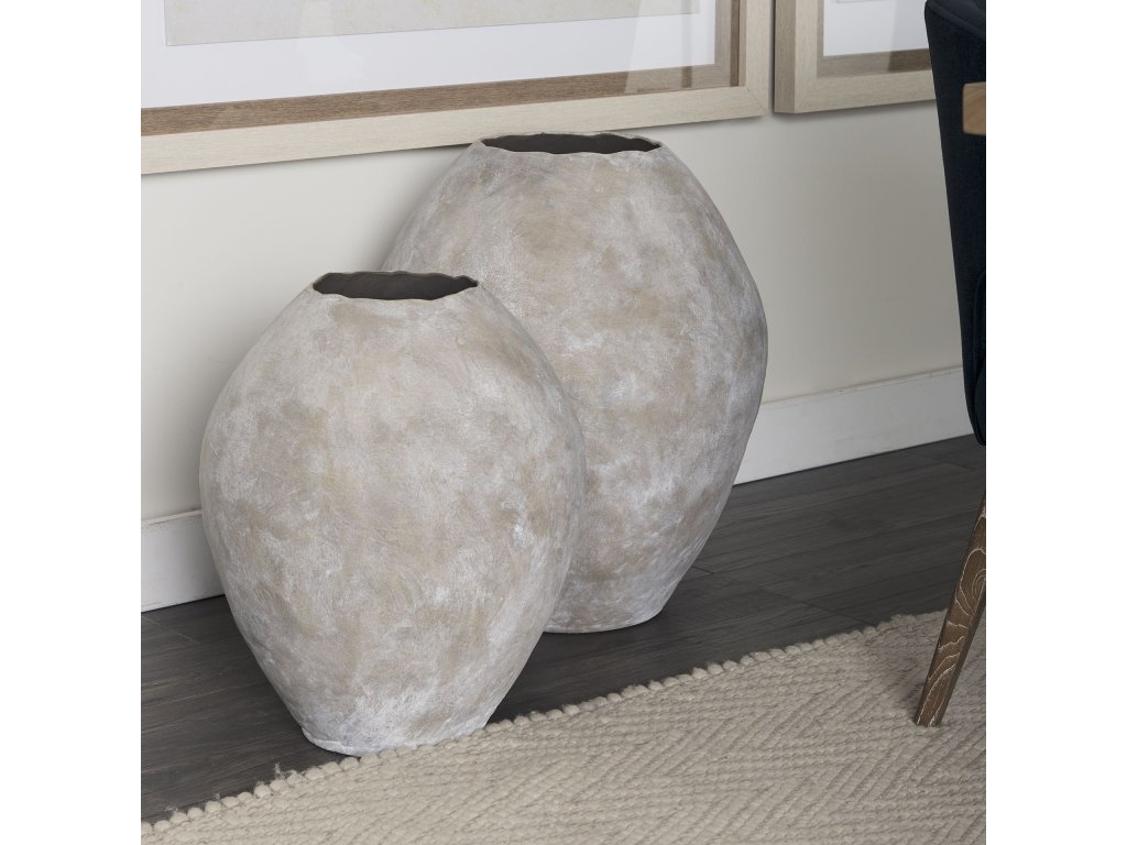 23L x 28H Large Tan Ceramic Oval Vase - image 2