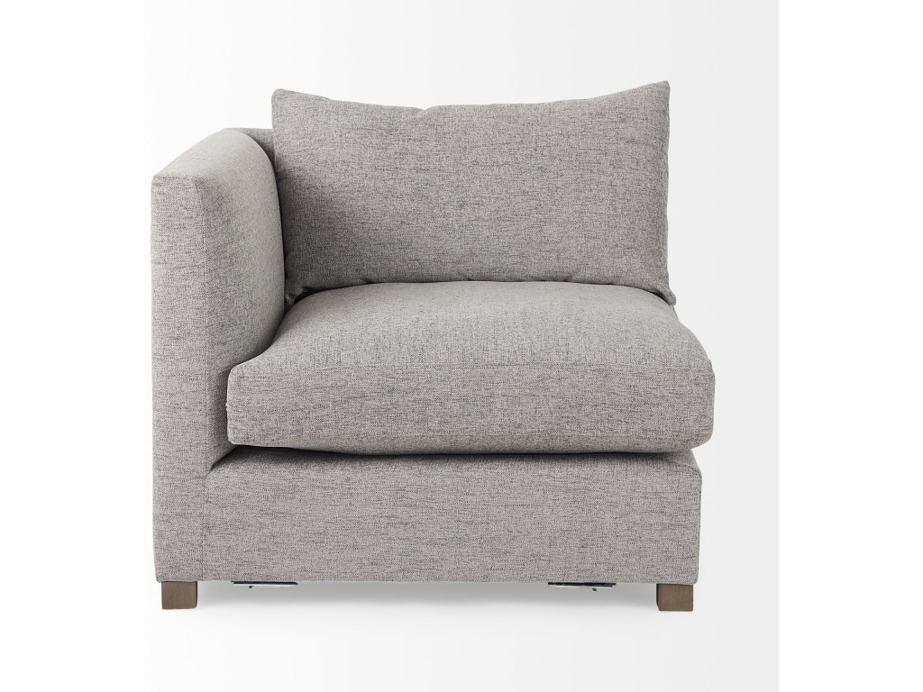 37.8L x 38.6W x 28.3H Medium Gray Corner Sectional Piece - image 4