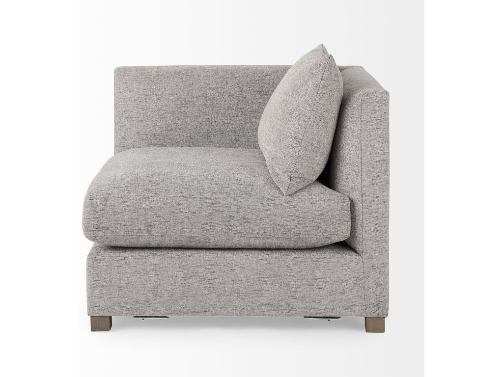37.8L x 38.6W x 28.3H Medium Gray Corner Sectional Piece - image 5