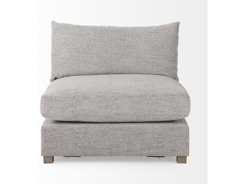 38.2L x 38.6W x 28.3H Medium Gray Armless Sectional Piece - image 5