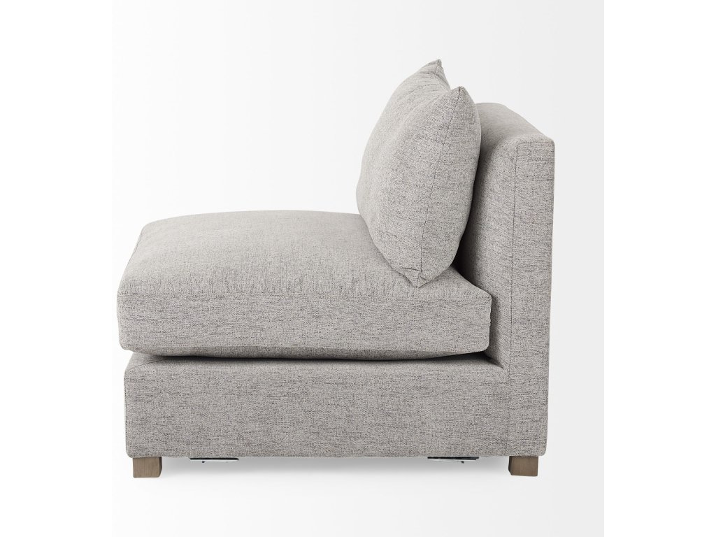 38.2L x 38.6W x 28.3H Medium Gray Armless Sectional Piece - image 6