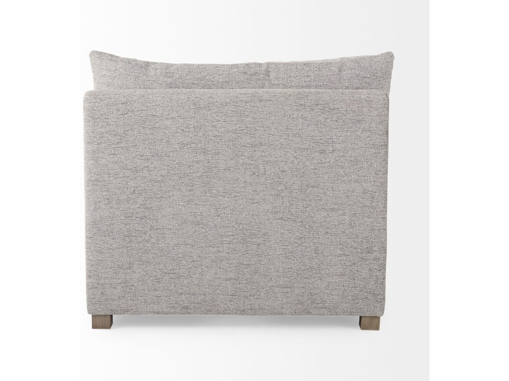 38.2L x 38.6W x 28.3H Medium Gray Armless Sectional Piece - image 7