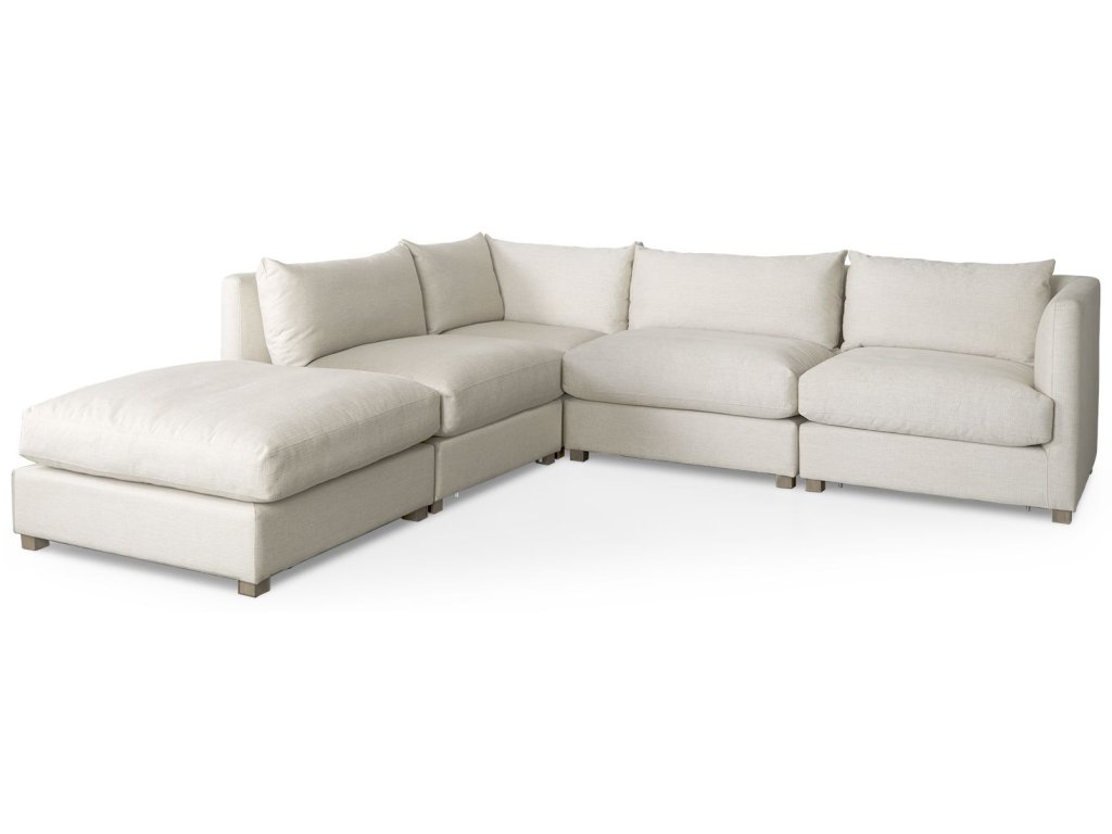 38.6L x 26.0W x 17.7H Beige 2/3 Ottoman Sectional Piece - image 11