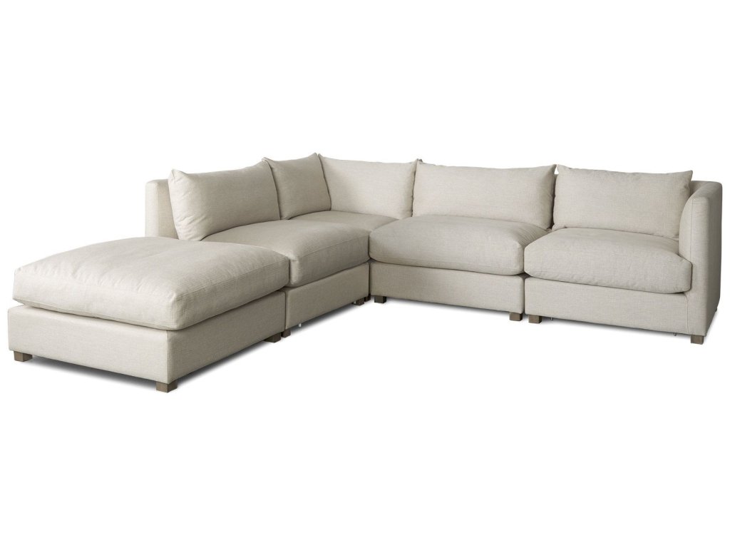 Beige Throw Pillow Sectional Piece - image 9