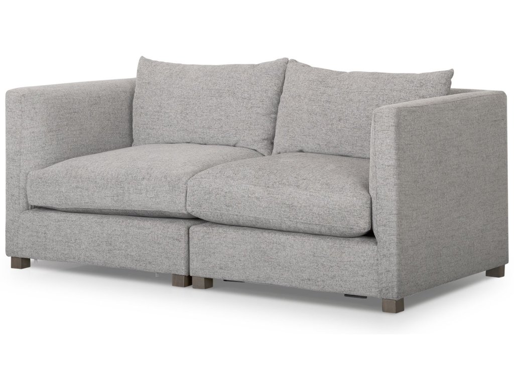2 Piece Medium Gray Modular Sofa Set - main image