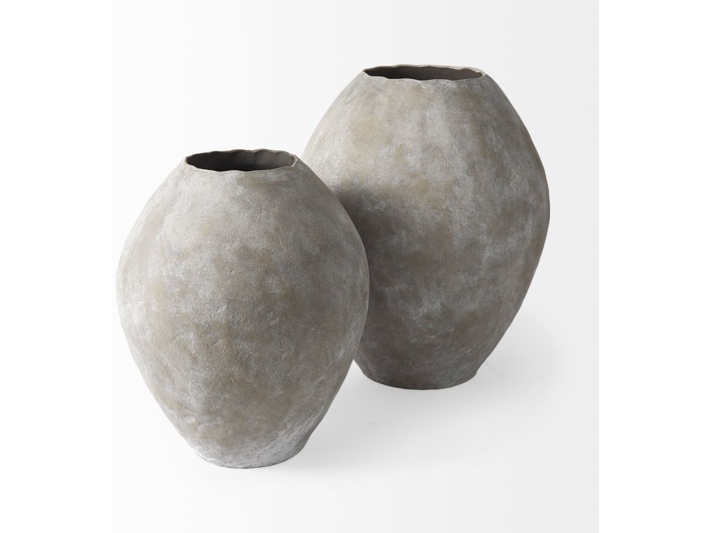 23L x 28H Large Tan Ceramic Oval Vase - image 5