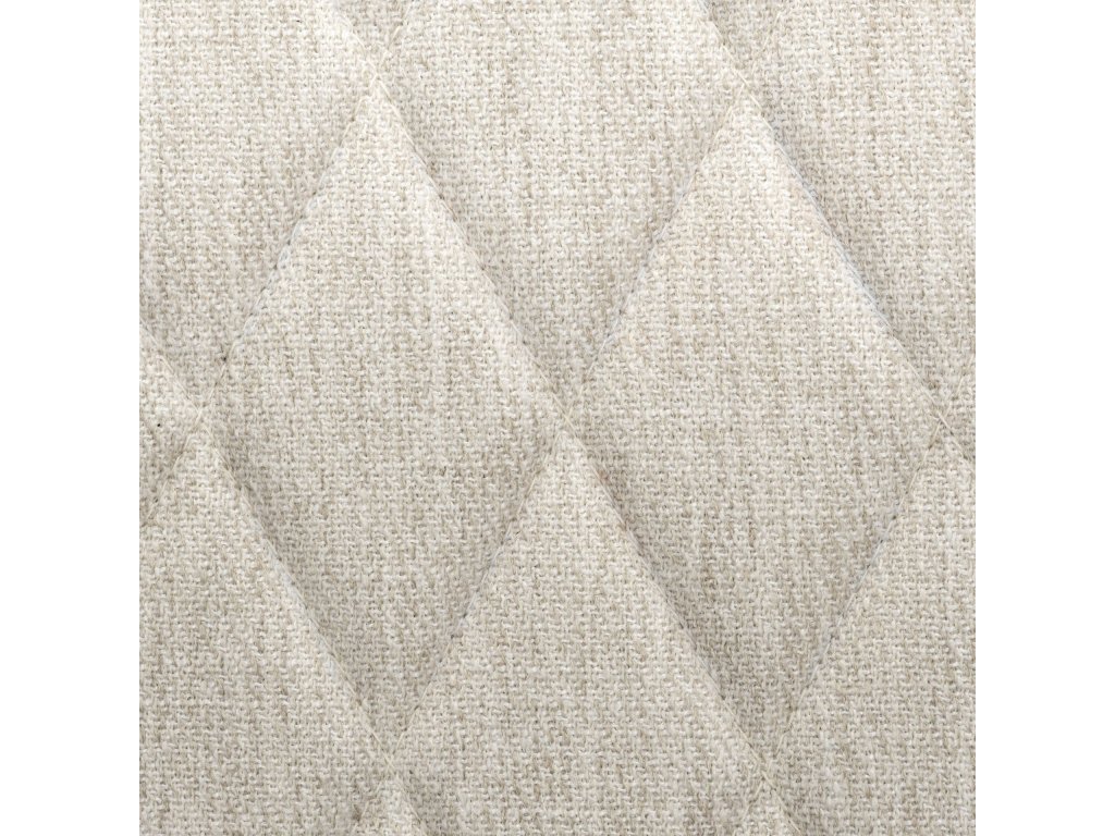 Diamond Tuffed Cream Fabric Wrap Brown Wood Base Dining Chair - image 7