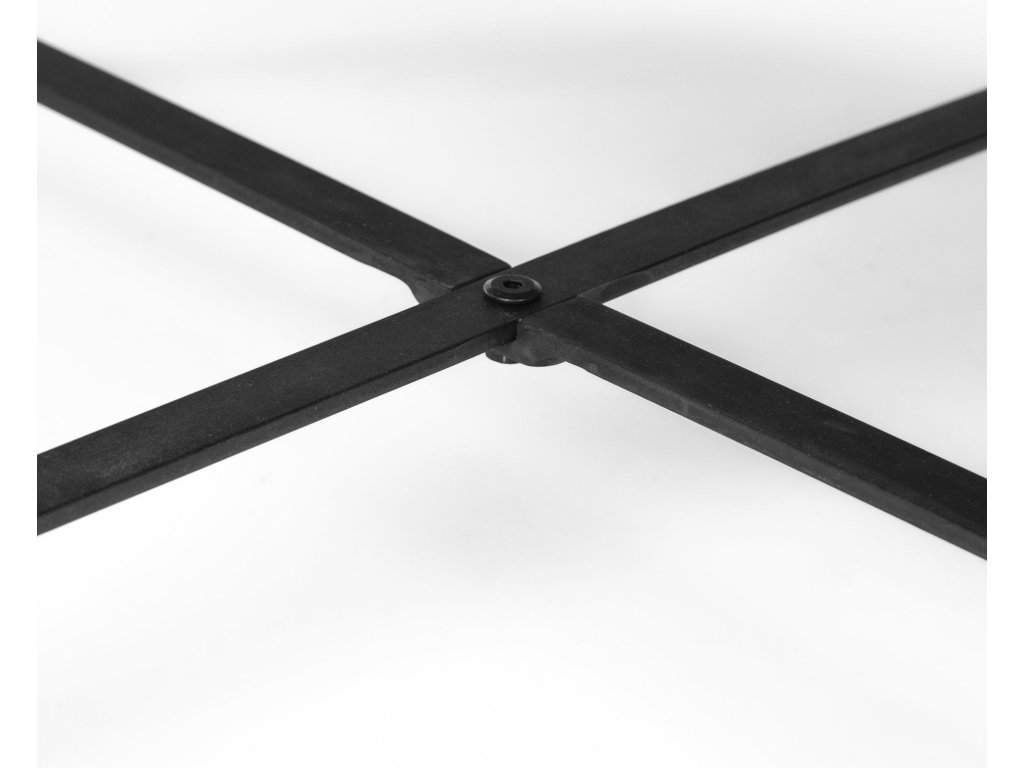 (Set of 2) Brown Solid Wood Top Black Metal Base Nesting Coffee Tables - image 7