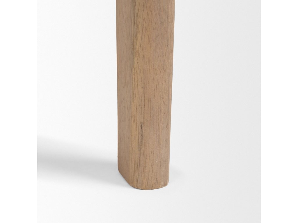 I 22 x 24 Round Top Brown Solid Wood Accent Table - image 9