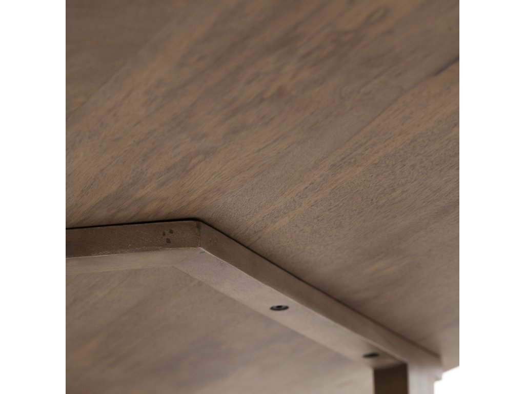 91.5X38 Rectangular Brown Solid Wood Top & Base Dining Table - image 8