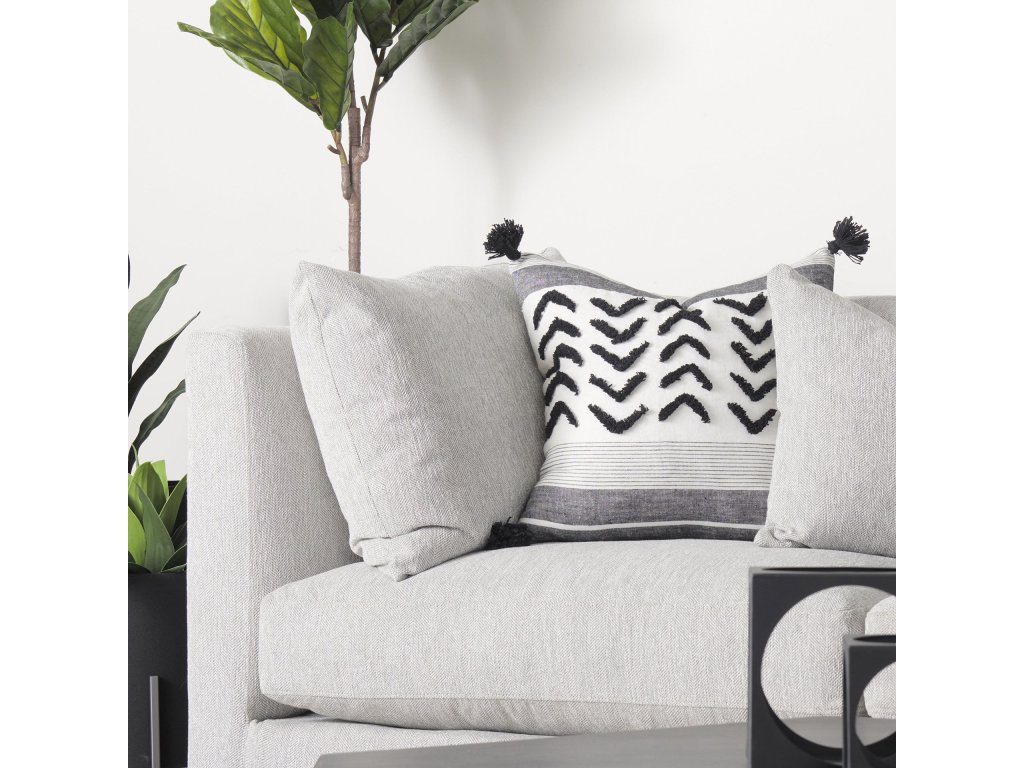 Light Gray Arm Pillow Sectional Piece - image 2