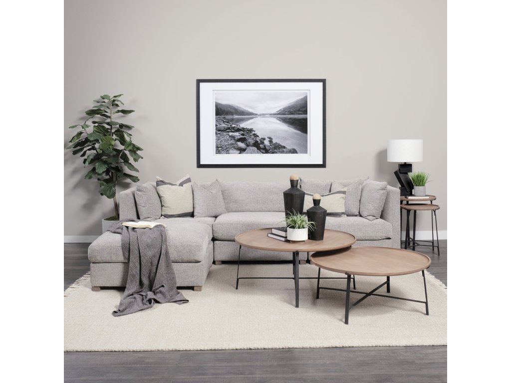 Medium Gray Arm Pillow Sectional Piece - image 1