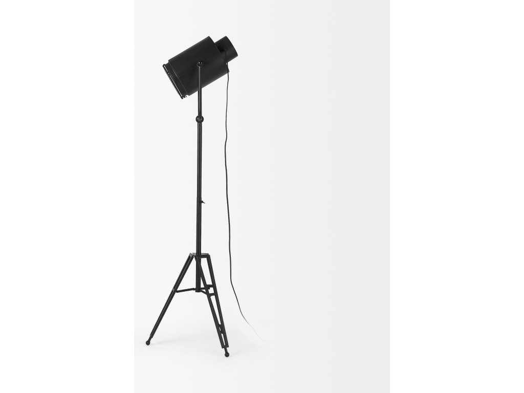 22L x 22W x 61H Black and White Metal Adjustable Cinema-Style Floor Lamp - image 3