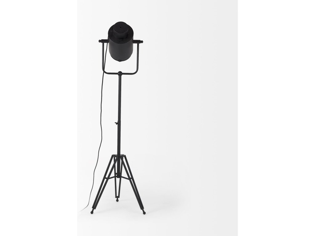 22L x 22W x 61H Black and White Metal Adjustable Cinema-Style Floor Lamp - image 4