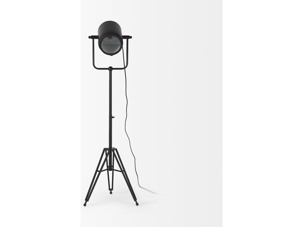 22L x 22W x 61H Black and White Metal Adjustable Cinema-Style Floor Lamp - image 2