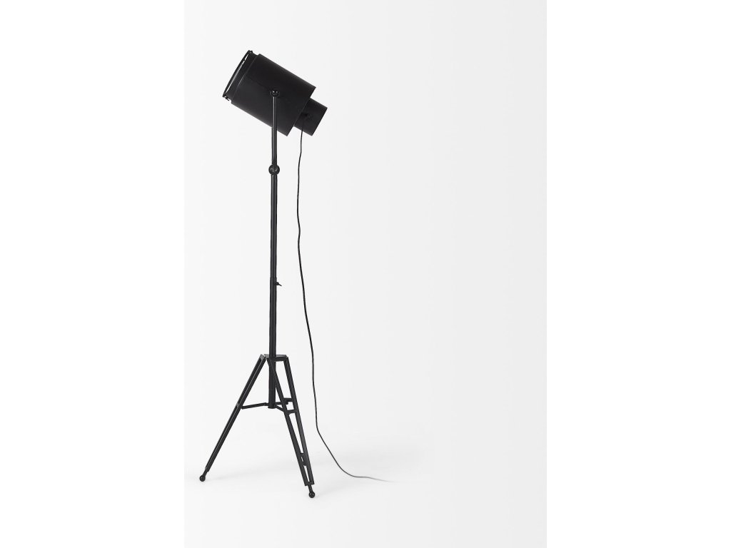 22L x 22W x 61H Black and White Metal Adjustable Cinema-Style Floor Lamp - image 5