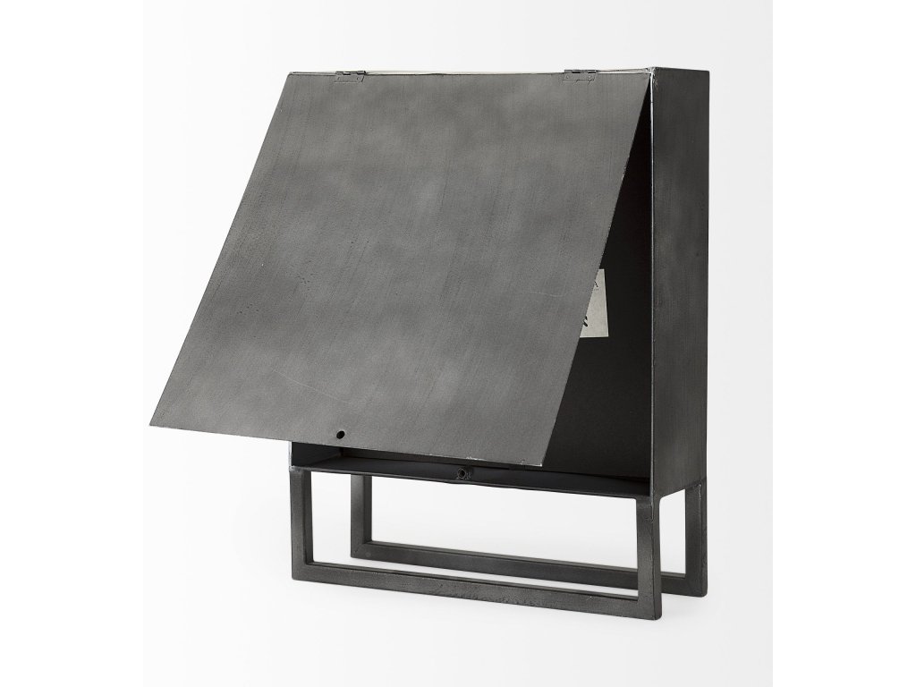 Gray Metal Square Table Clock - image 4