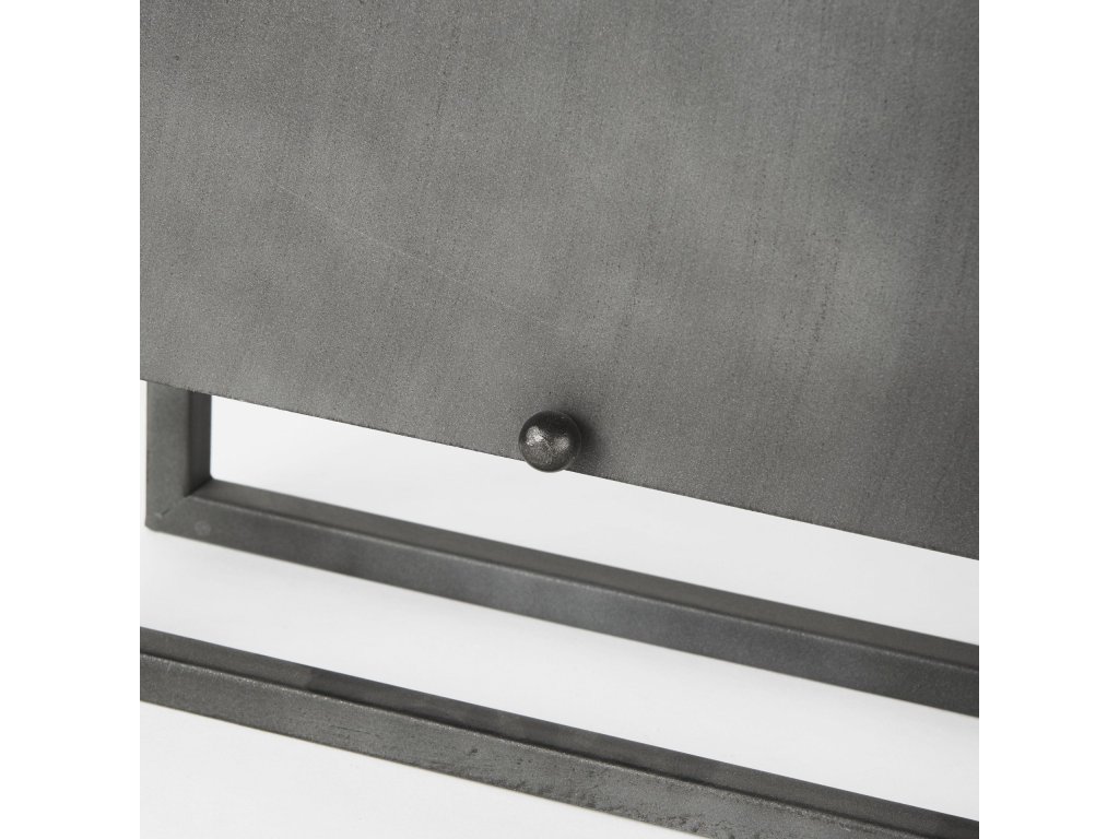 Gray Metal Square Table Clock - image 8