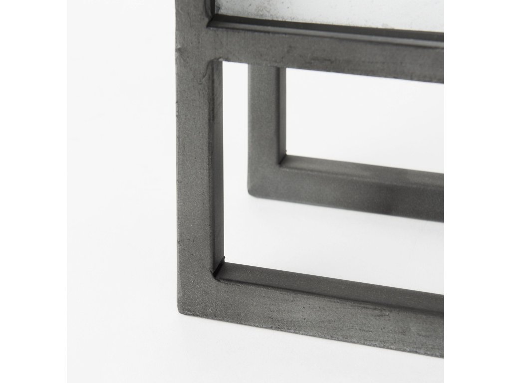 Gray Metal Square Table Clock - image 9