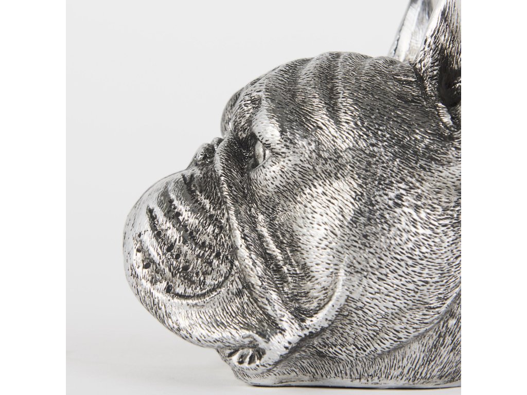 (Set of 2) 5L x 5W Silver American Bulldog Bookends - image 7