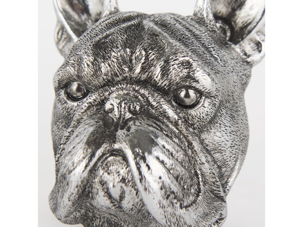 (Set of 2) 5L x 5W Silver American Bulldog Bookends - image 8