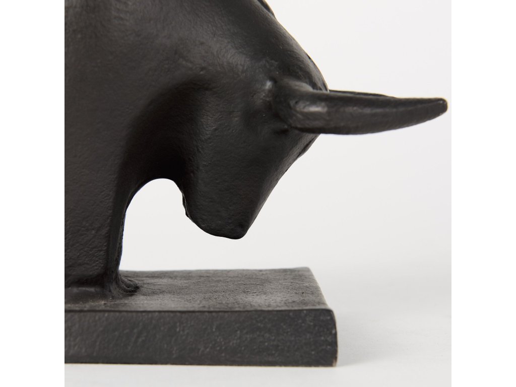 III (Set of 2) 10L x 5W Black Cast Aluminum Raging Bull Bookends - image 10