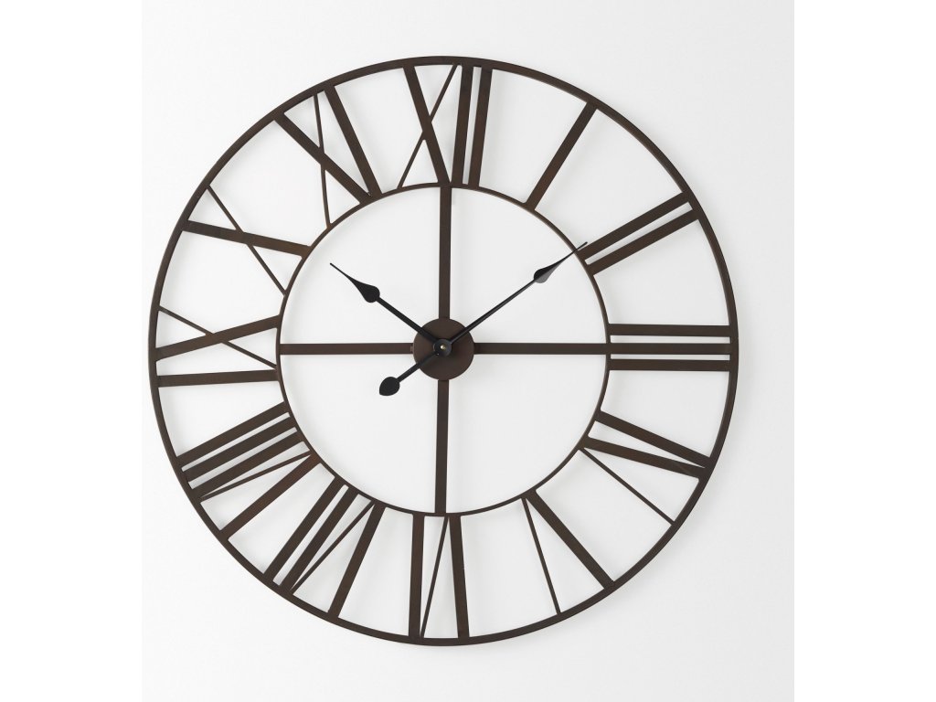 29.9L x 1.8W x 29.9H Black Iron Round Wall Clock - image 2